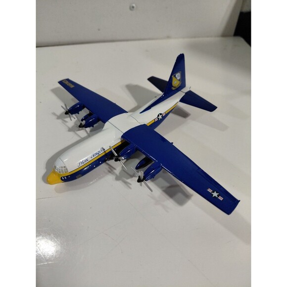 Daron Postage Stamp Collection Die Cast 1:200 Scale C-130T Fat Albert Blue Angle - Picture 3 of 10